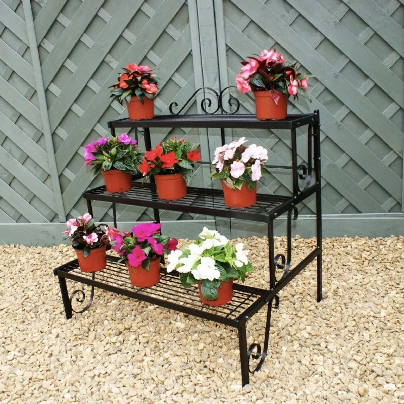 Plant Pot Stand, 3 Shelves 4 Plant Pot Stand, 3 Shelves - Image 2