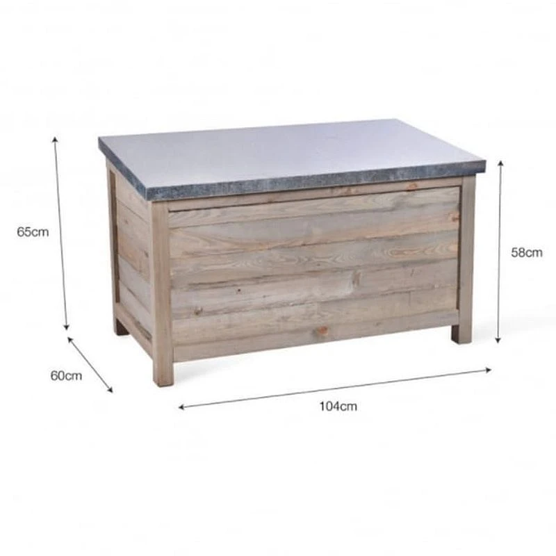 Outdoor Storage Box Large Aldsworth Grey Finish 5 Outdoor Storage Box Large Aldsworth Grey Finish - Image 3