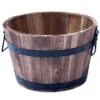 Wooden Garden Planter For Plants Or Water Features 2 Wooden Garden Planter For Plants Or Water Features -Outdoor Garden Care Shop burnt wood barrel