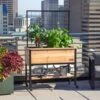 Cedar Elevated Planter With Trellis -Outdoor Garden Care Shop cedar planter trellis