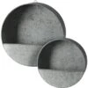 Metal Wall Planter - Set Of 2 -Outdoor Garden Care Shop metal wall planter silver