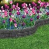 Rubber Border Edging Brick Effect 1.2m Grey -Outdoor Garden Care Shop recycled rubber border edging 1