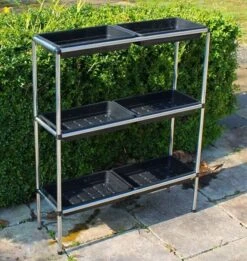 Seed Tray Stand With 6 Trays 9 Seed Tray Stand With 6 Trays -Outdoor Garden Care Shop seed tray stad kit growing propagator open 1