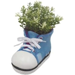 Colourful Shoe Planters -Outdoor Garden Care Shop small blue shoe planter 1