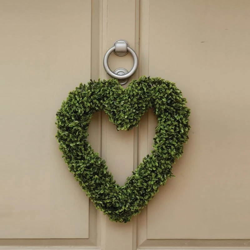 Boxwood Hanging Heart Faux 3 Boxwood Hanging Heart Faux