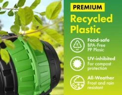 Tumbling Barrel Rolling Composter 50L 12 Tumbling Barrel Rolling Composter 50L -Outdoor Garden Care Shop tumbling composter rolling barrel outdoor composting portable